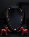 Ivika Chatham Ruby & Pearl Nakshi Necklace
