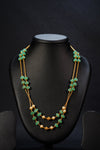 Ivika Semi-Precious Green Jade Double-Line Necklace