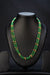 925 silver Beryl Emerald & Pearl Necklace – Triple Line