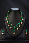 Ivika Emerald & Onyx Pearl Necklace Set