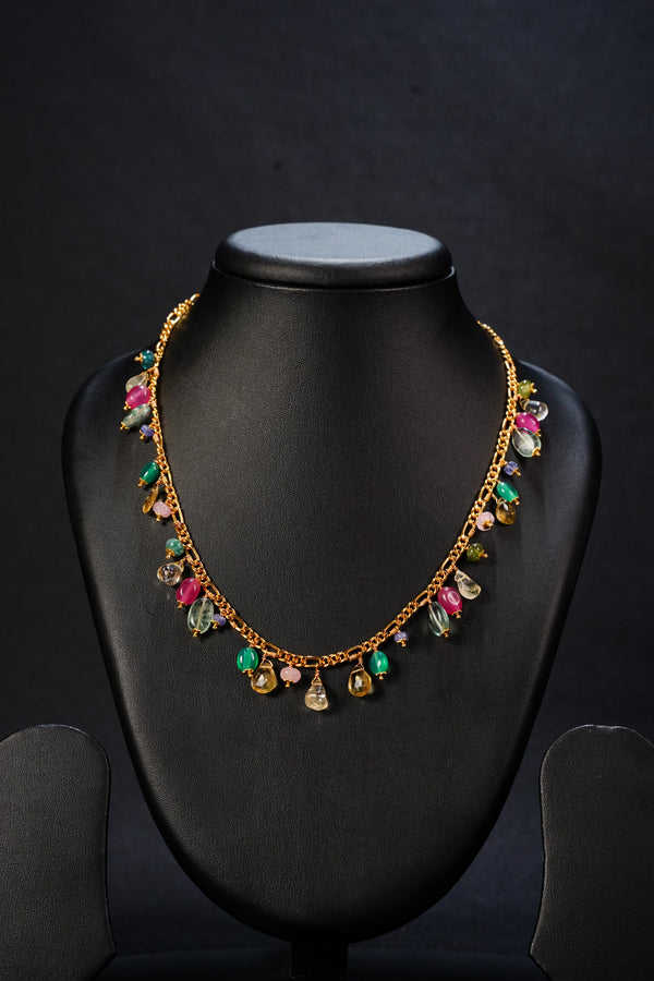 Ivika Multistone Fancy Chain Necklace