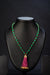 Ivika Onyx Locket Necklace with Pink Tassels