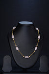 925 silver Rose Quartz & Pearl Necklace