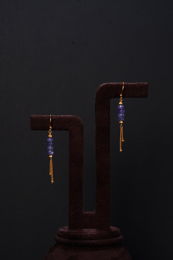 Ivika Tanzanite Silver Ball Earrings