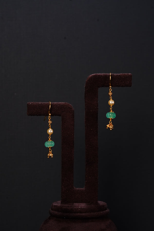 Ivika Green Melon Pearl Earrings