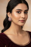 925 silver red earrings
