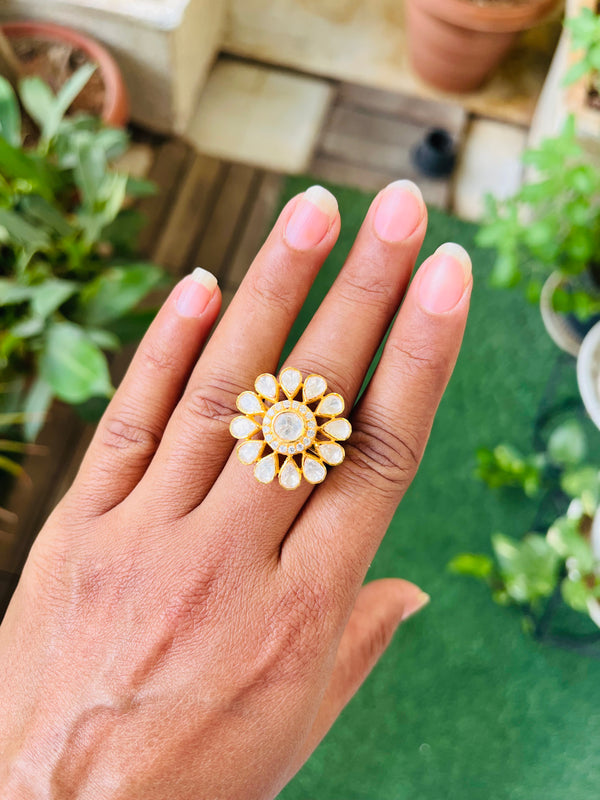 Ivika moissanite ring