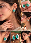 925 silver moissanite lab grown earrings