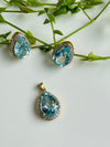 Ivika blue topaz pendant set