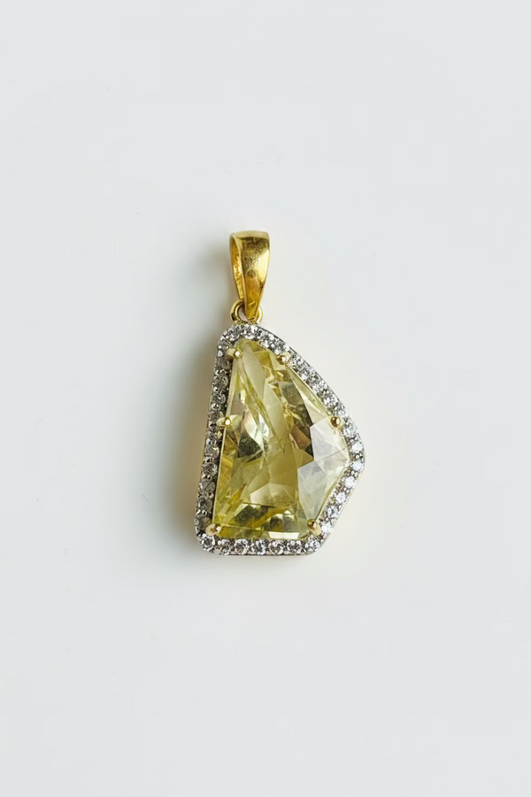 925 silver honey quartz locket