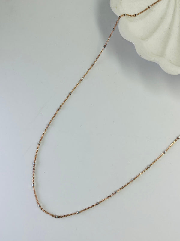 925 silver rose gold chain