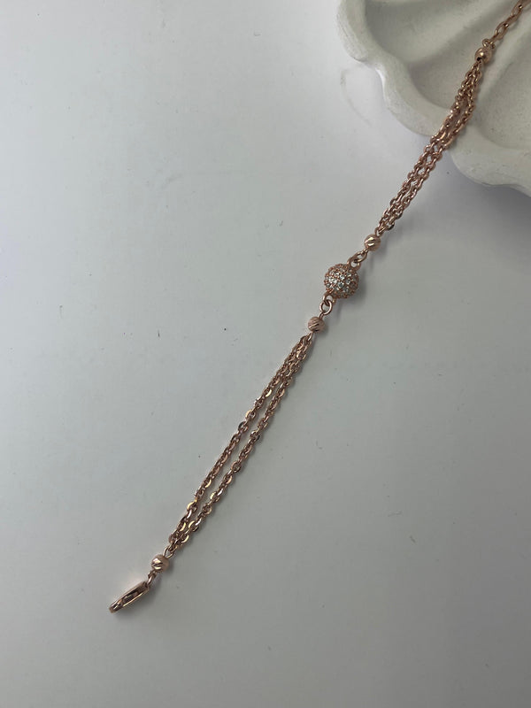 925 silver rose gold bracelet