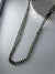 925 silver 2 lines black beads mala