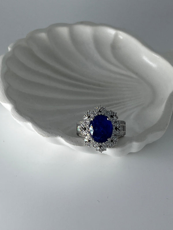 925 silver neelam ring