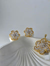 925 silver CZ locket set