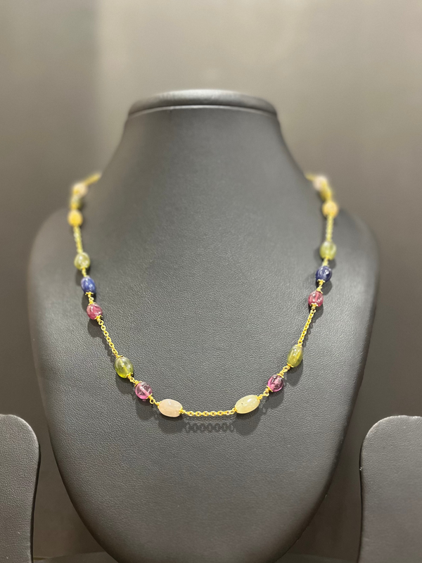 925 silvermulti sapphire mala