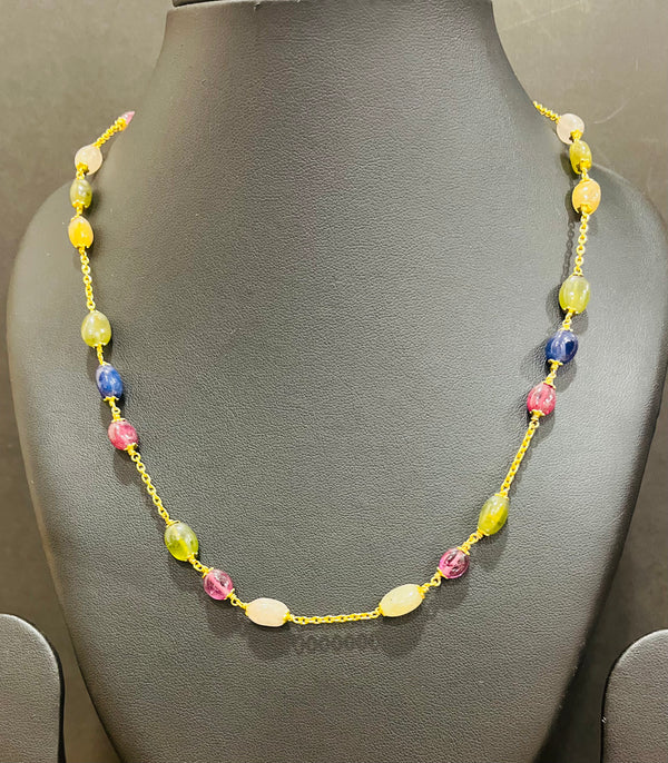 925 silvermulti sapphire mala