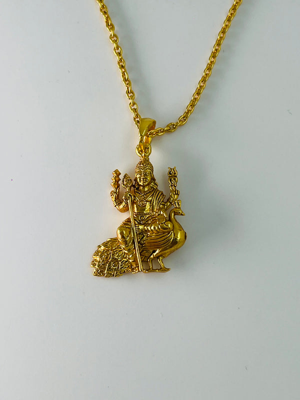 925 silver Kartikeya pendant