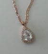 925 silver rose goldpendant with chain