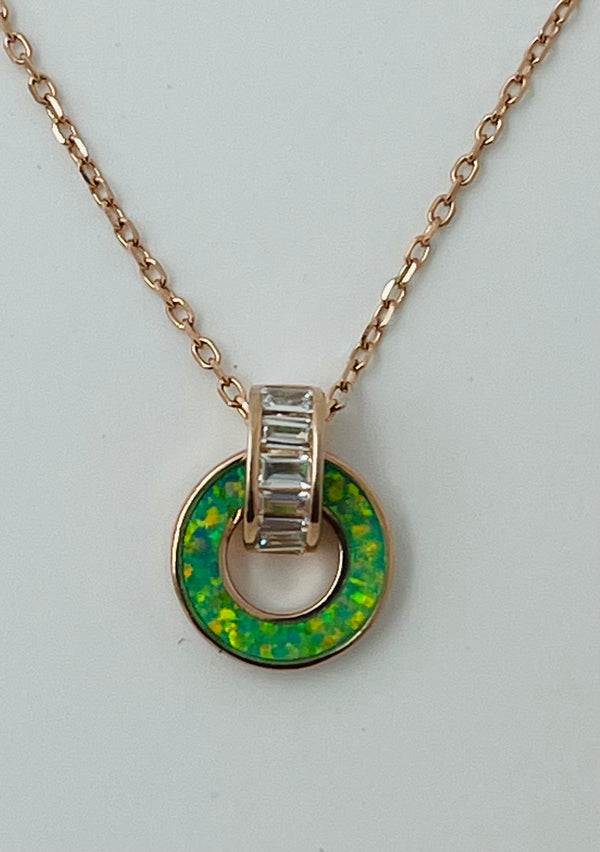 925 silver rose gold pendant with chain