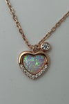 925 silver rose gold pendant with chain