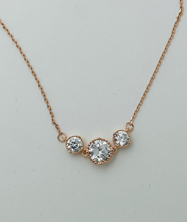 925 silver rose gold pendant with chain