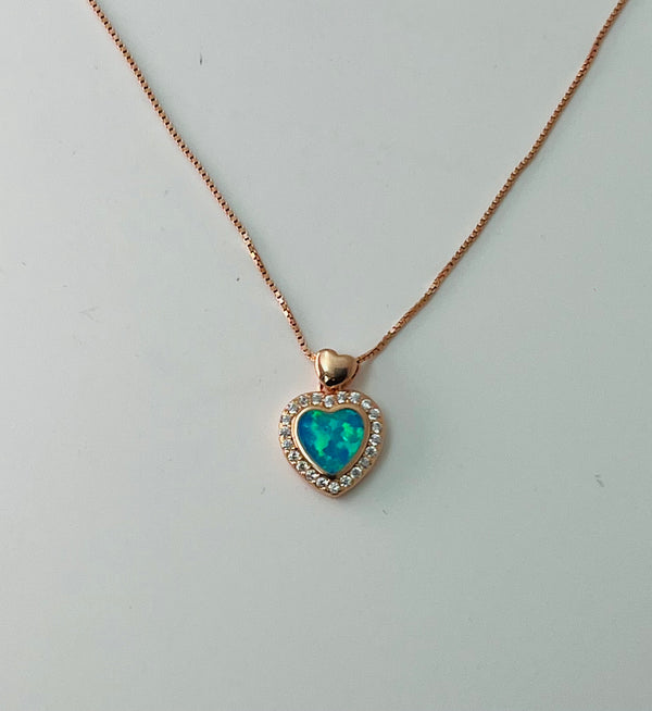 925 silver rose gold pendant with chain
