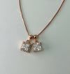 925 silver rose gold pendant with chain