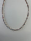925 silver cz chain with rose gold polish