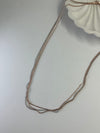 925 silver dual polish 3 lines chain