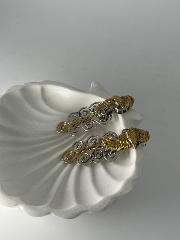 925 silver peacock design earrings