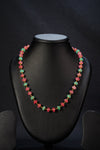 Ivika Strawberry Melon & Green Stone Necklace