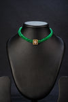 Ivika Beryl Emerald & Moissanite Polki Choker Necklace