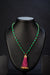 Ivika Onyx Locket Necklace with Pink Tassels