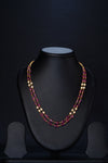 Ivika Ruby & Pearl Necklace – Double Line