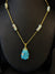 Ivika Turquoise Pendant with Gold Plated Chain