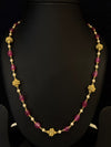 Ivika Dull dull Pink Ruby; Pearl Nakshi Necklace