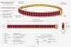 Ruby 925 silver bracelet