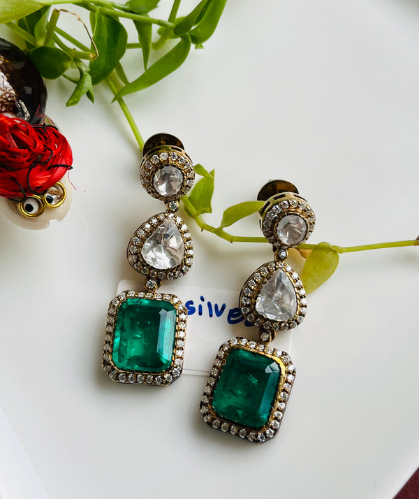925 silver moissanite earrings