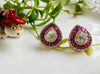 925 silver red earrings