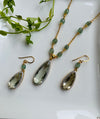 Ivika Green Amethyst Teardrop Necklace Set