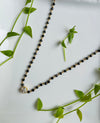 Ivika cz black beads chain