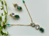 925 moissanite emerald locket set