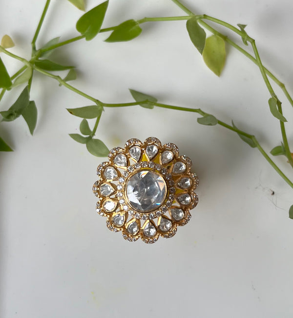 Ivika moissonite ring