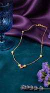 Ruby moissonite necklace