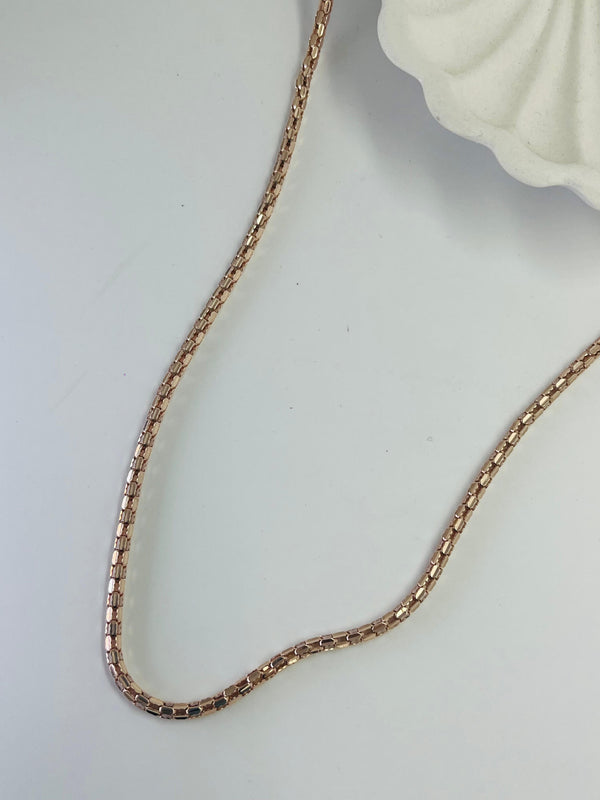 925 rose gold silver chain
