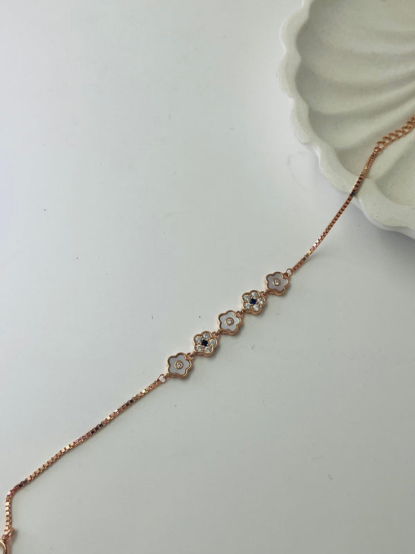 925 silver rose gold bracelet