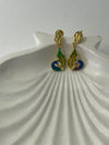 925 silver peacock earrings