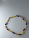 925 silver colour beads anklet