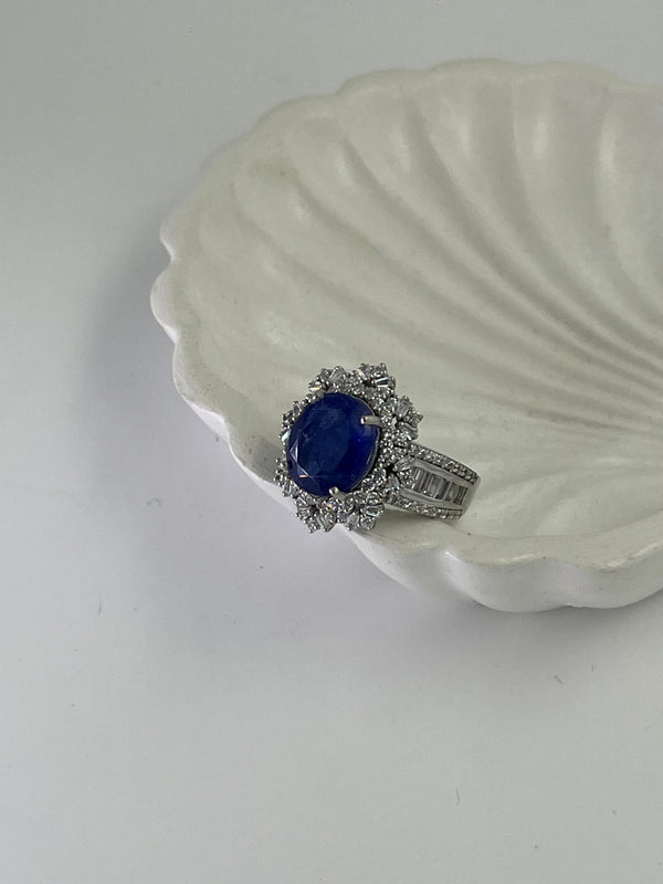 925 silver neelam ring